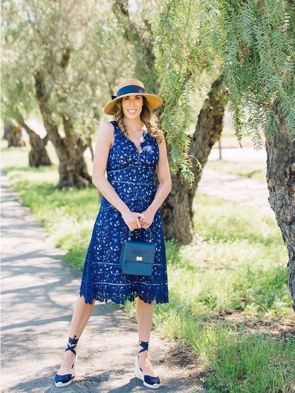Vineyard Vines Derby Lace Midi Dress